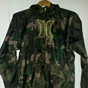 Hurley Camo Rain Jacket Size XL